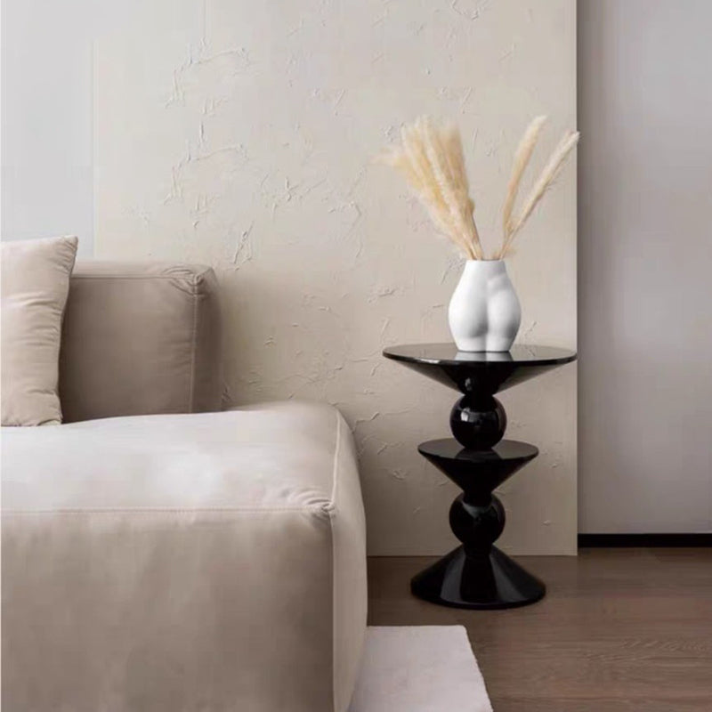 Nordic FRP Geometric Round Side Table