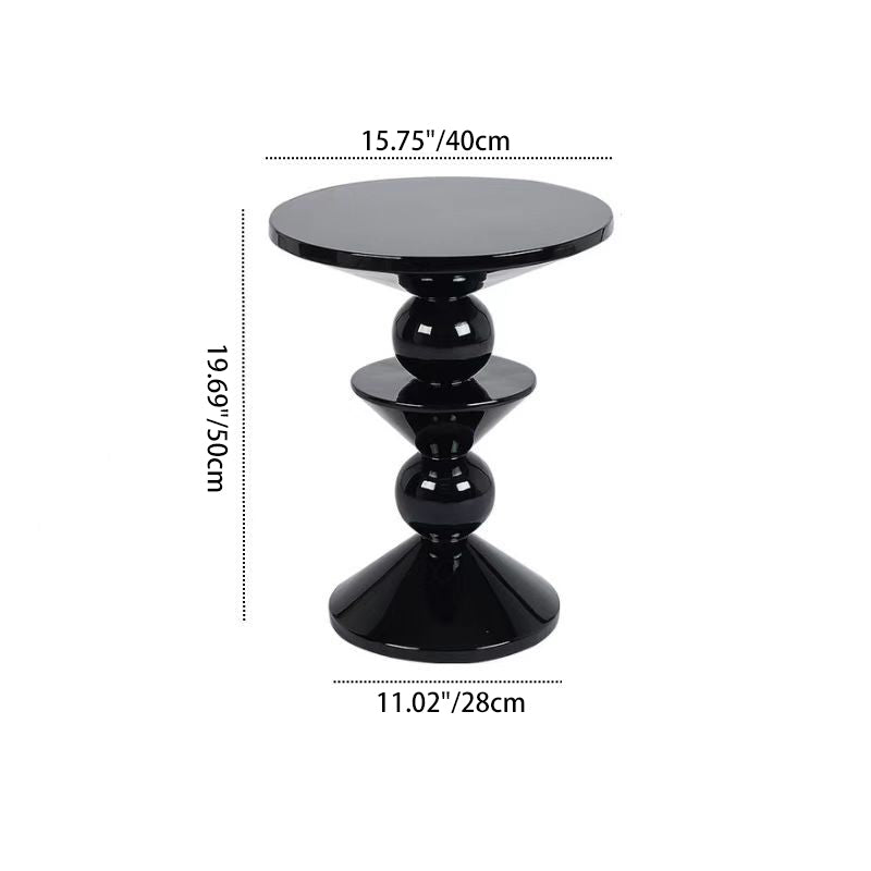 Nordic FRP Geometric Round Side Table