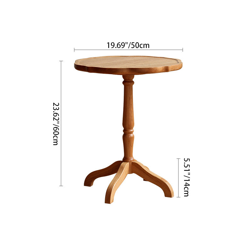 Japanese Cherry Wood Flower Coffee Table