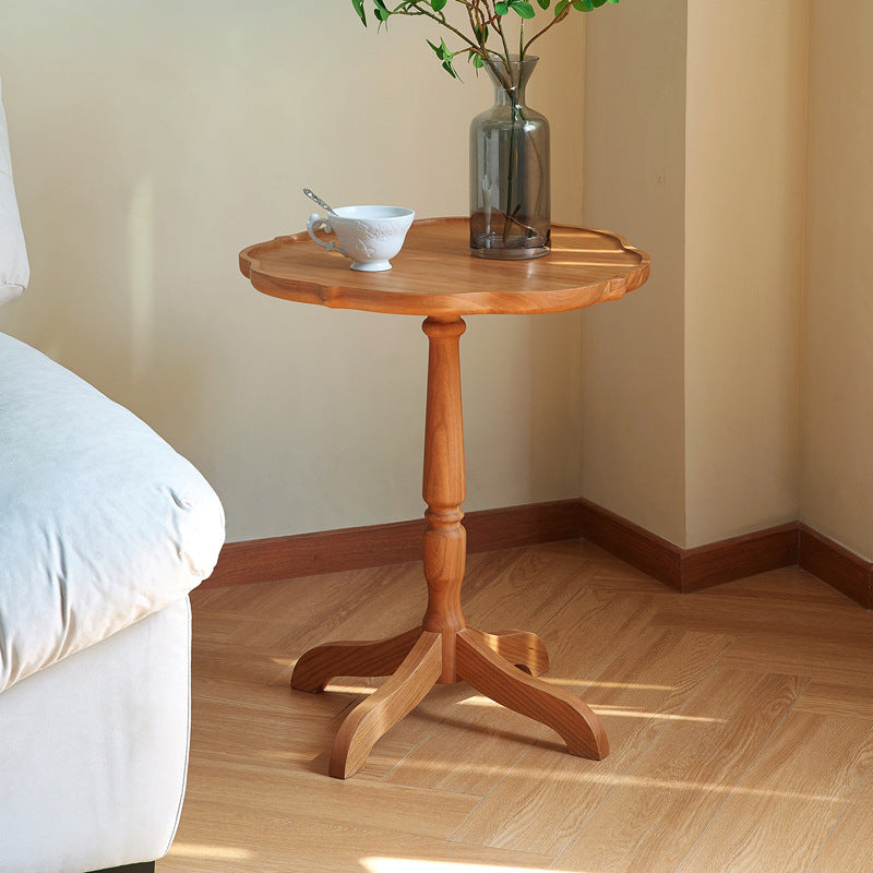 Japanese Cherry Wood Flower Coffee Table