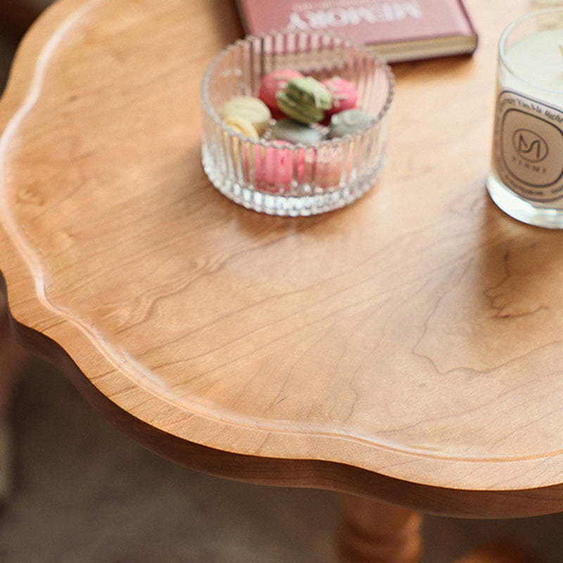 Japanese Cherry Wood Flower Coffee Table