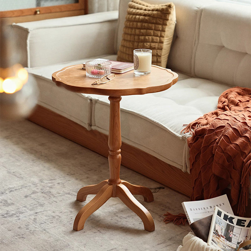 Japanese Cherry Wood Flower Coffee Table