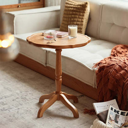 Japanese Cherry Wood Flower Coffee Table