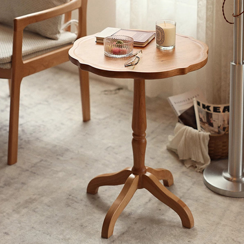 Japanese Cherry Wood Flower Coffee Table