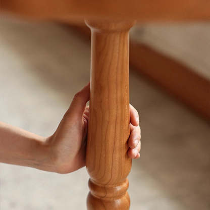 Japanese Cherry Wood Flower Coffee Table