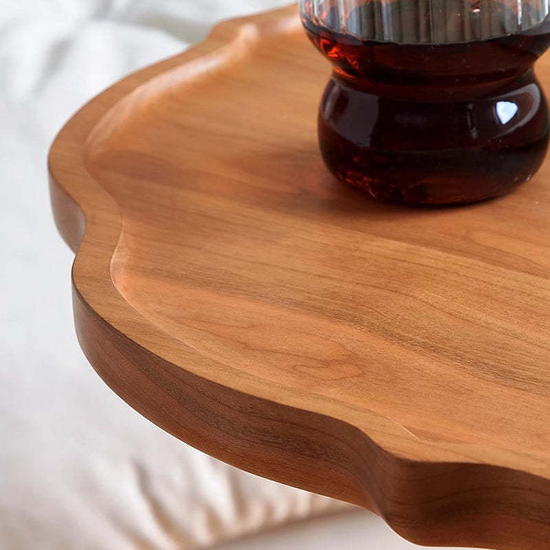 Japanese Cherry Wood Flower Coffee Table