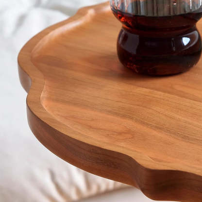 Japanese Cherry Wood Flower Coffee Table