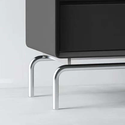 Luxury Cube Wood Nightstand 2-Drawer
