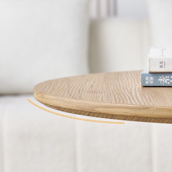 Nordic Wood Grain Steel Funnel Coffee Table
