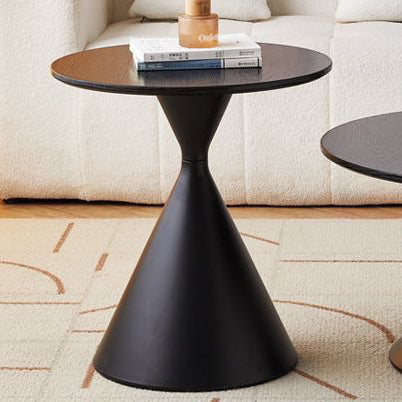 Nordic Wood Grain Steel Funnel Coffee Table