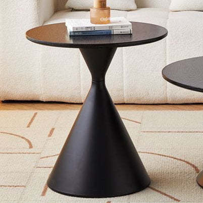 Nordic Wood Grain Steel Funnel Coffee Table