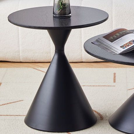 Nordic Wood Grain Steel Funnel Coffee Table