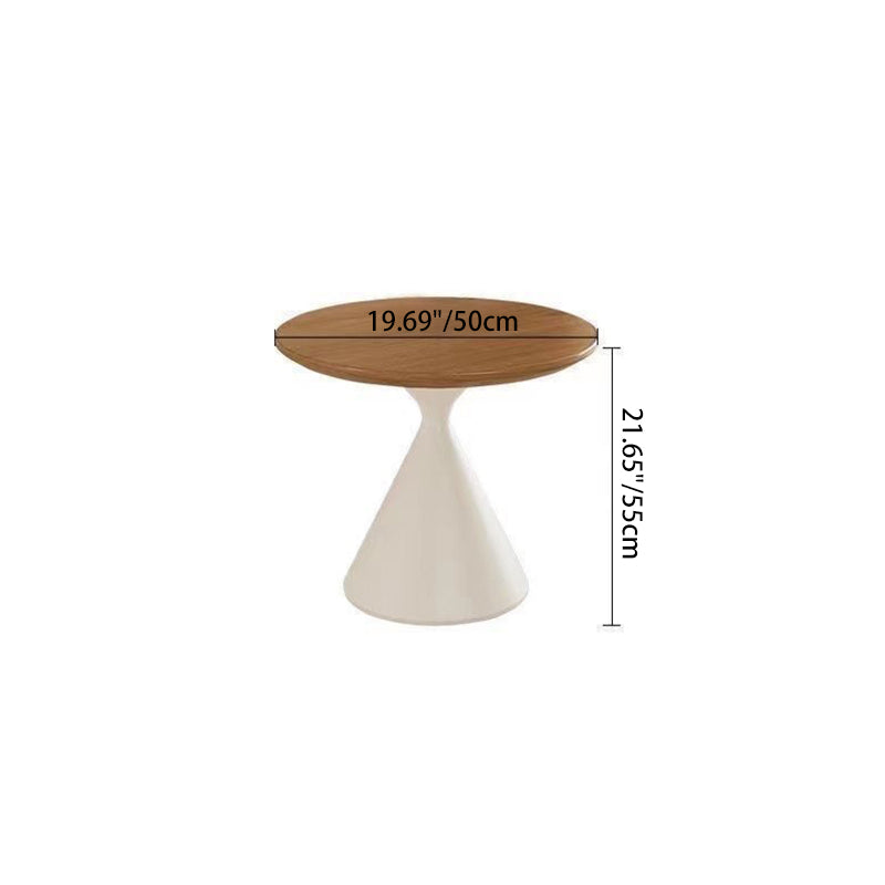 Nordic Wood Grain Steel Funnel Coffee Table