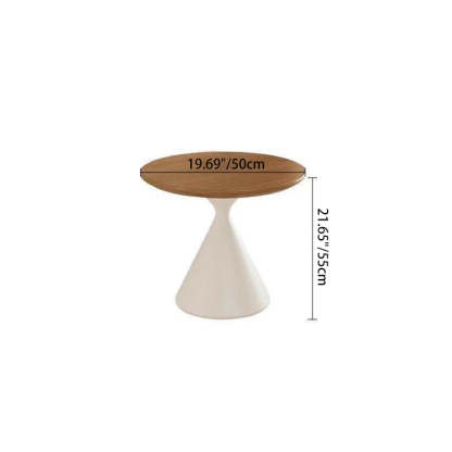 Nordic Wood Grain Steel Funnel Coffee Table
