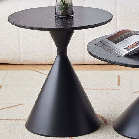 Nordic Wood Grain Steel Funnel Coffee Table