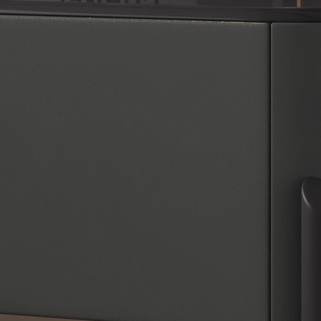 Contemporary Tempered Glass 1-Drawer Nightstand