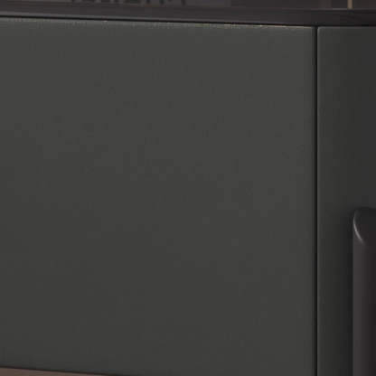 Contemporary Tempered Glass 1-Drawer Nightstand