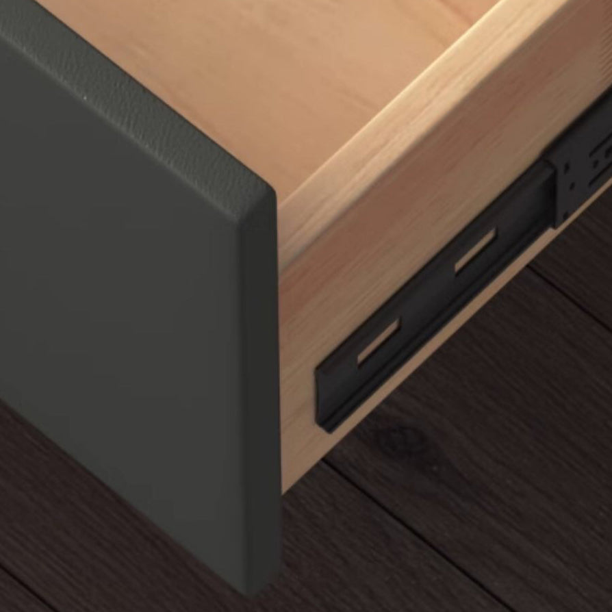 Contemporary Tempered Glass 1-Drawer Nightstand
