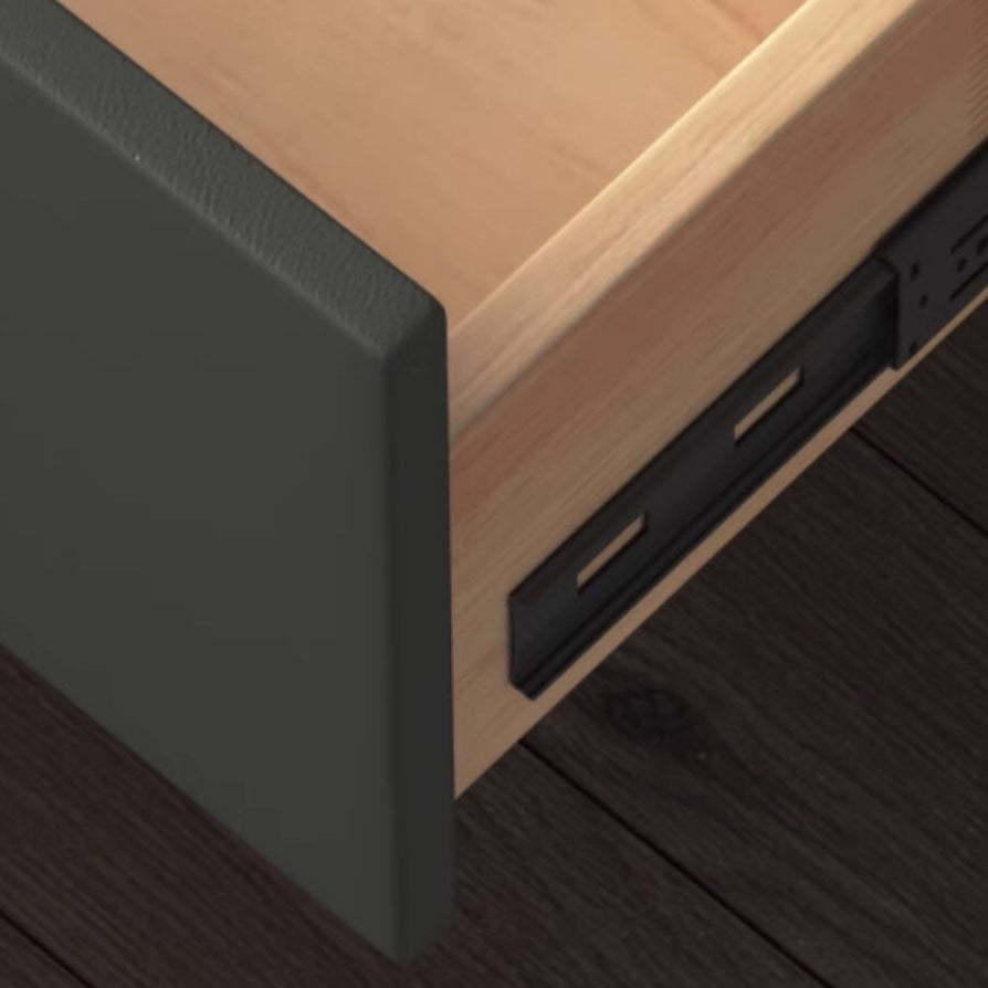 Contemporary Tempered Glass 1-Drawer Nightstand