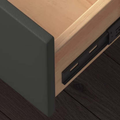 Contemporary Tempered Glass 1-Drawer Nightstand