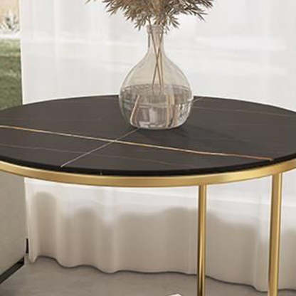 Sintered Stone Metal Side Table 2-Tier