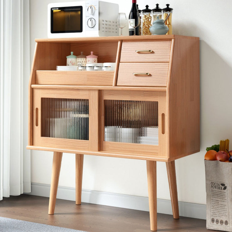Japanese Wood Sideboard 2-Drawer