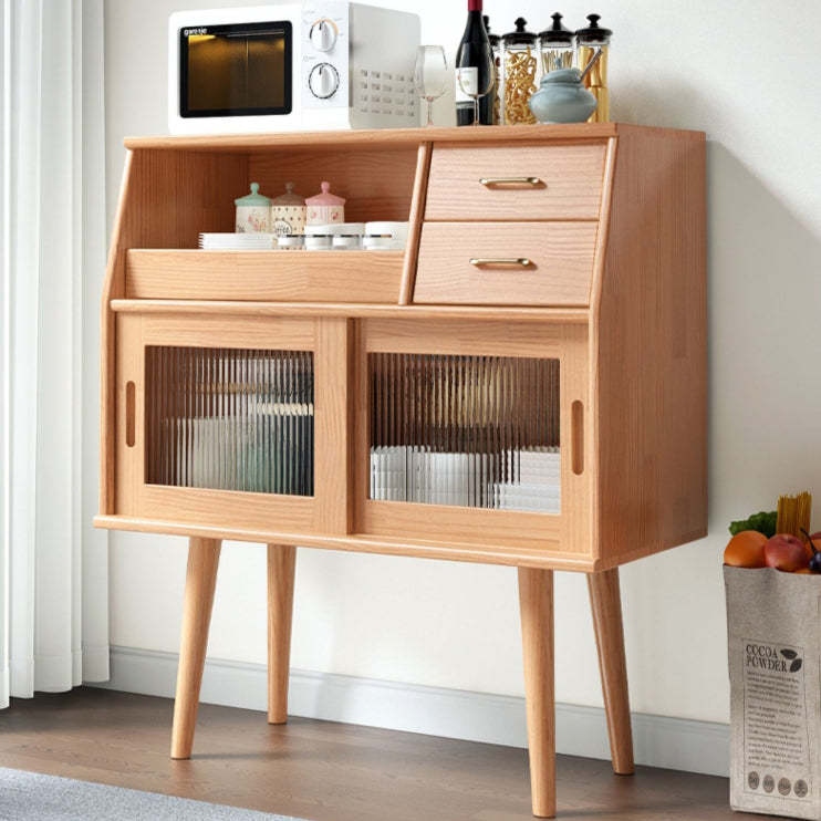 Japanese Wood Sideboard 2-Drawer