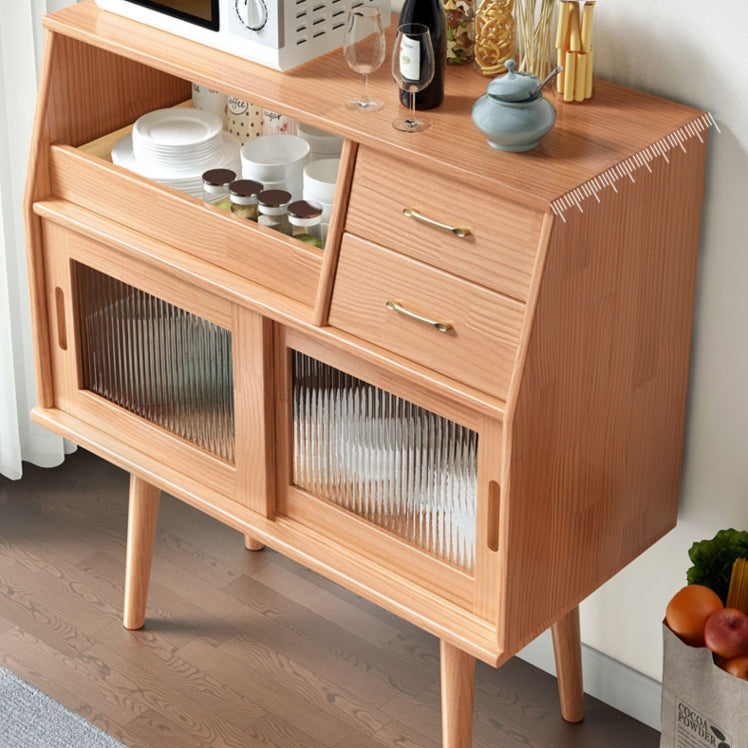 Japanese Wood Sideboard 2-Drawer