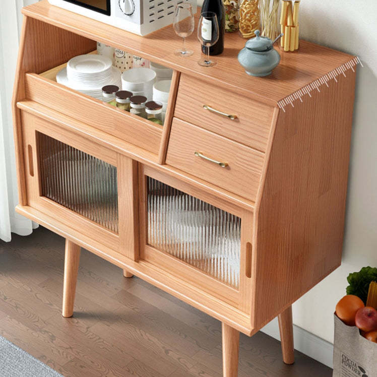 Japanese Wood Sideboard 2-Drawer
