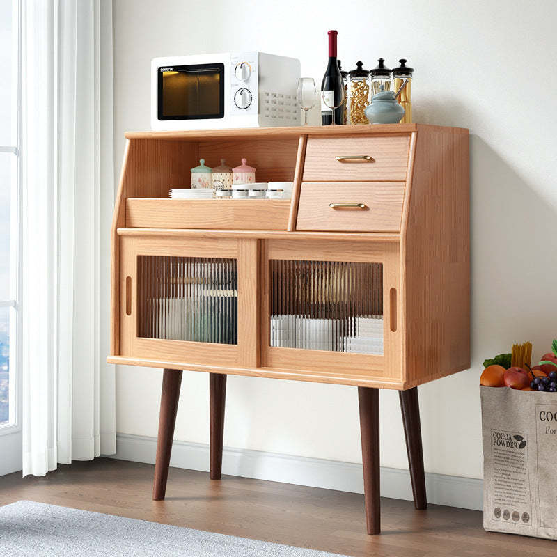 Japanese Wood Sideboard 2-Drawer