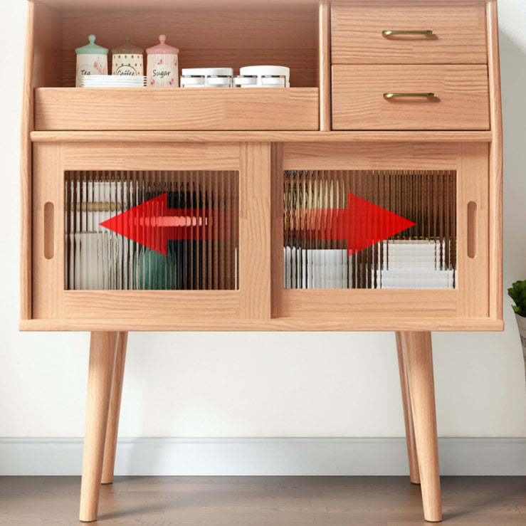 Japanese Wood Sideboard 2-Drawer