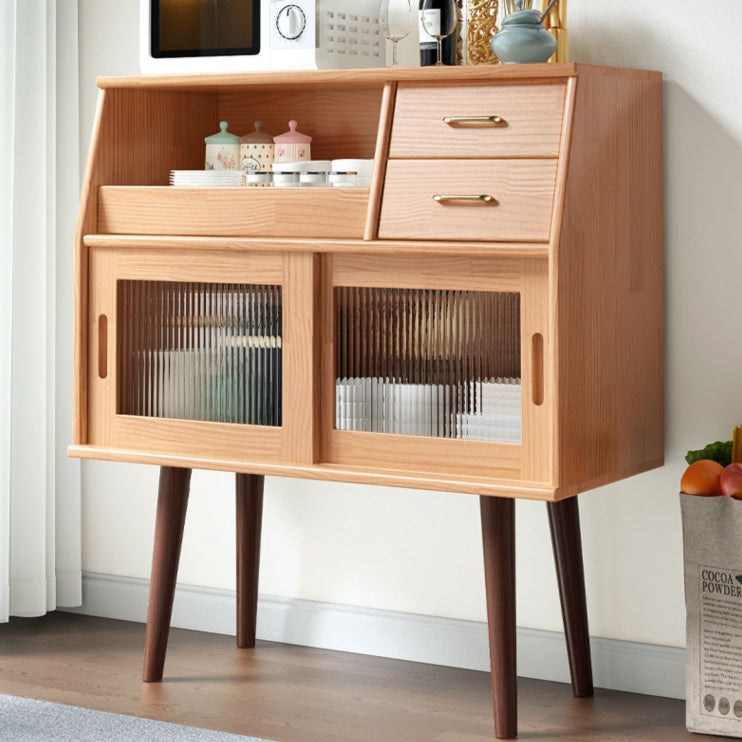 Japanese Wood Sideboard 2-Drawer