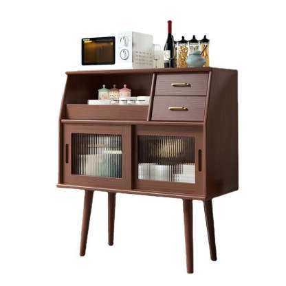 Japanese Wood Sideboard 2-Drawer