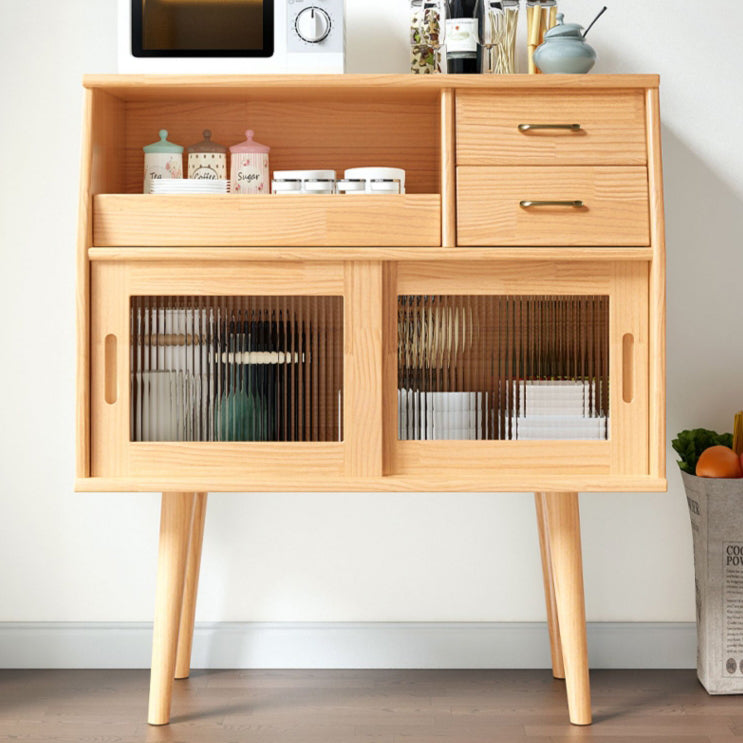 Japanese Wood Sideboard 2-Drawer