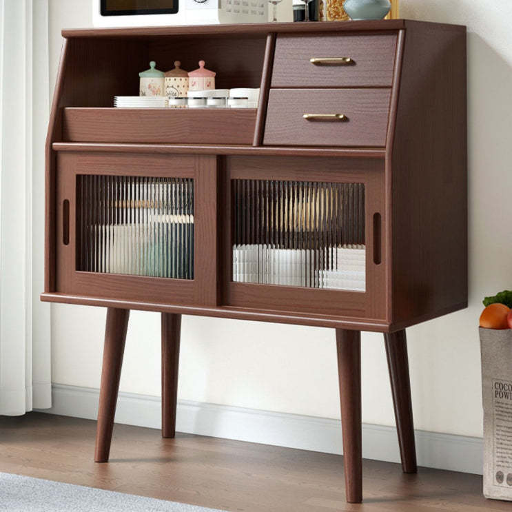 Japanese Wood Sideboard 2-Drawer