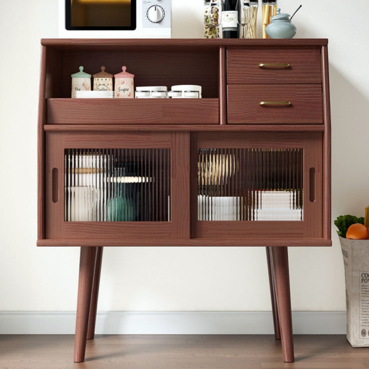Japanese Wood Sideboard 2-Drawer
