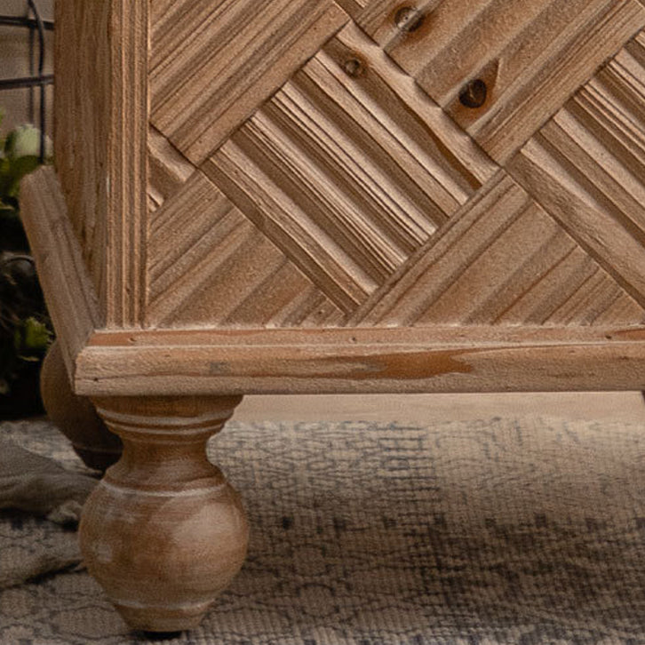 Rustic Engineered Wood Wood Side Table