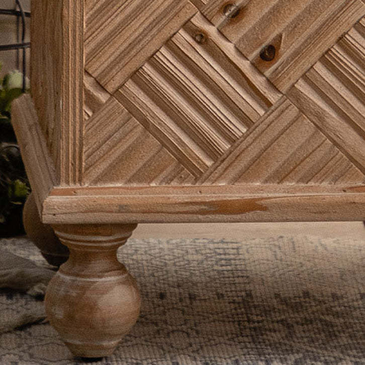 Rustic Engineered Wood Wood Side Table