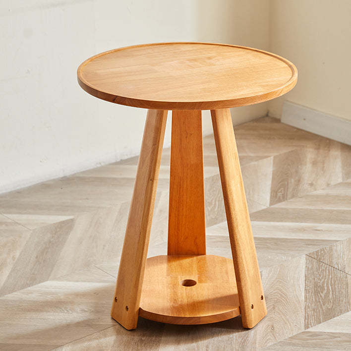 Japanese Geometric Wood Tray-Top Coffee Table 2-Tier