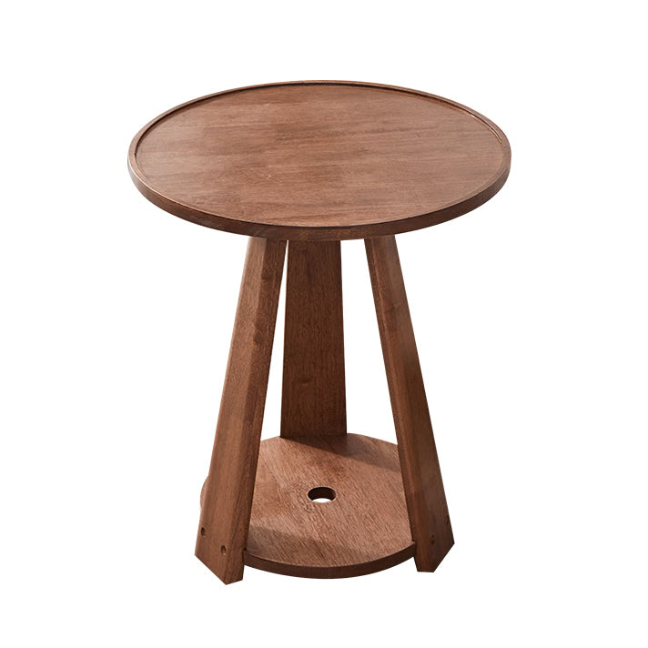 Japanese Geometric Wood Tray-Top Coffee Table 2-Tier