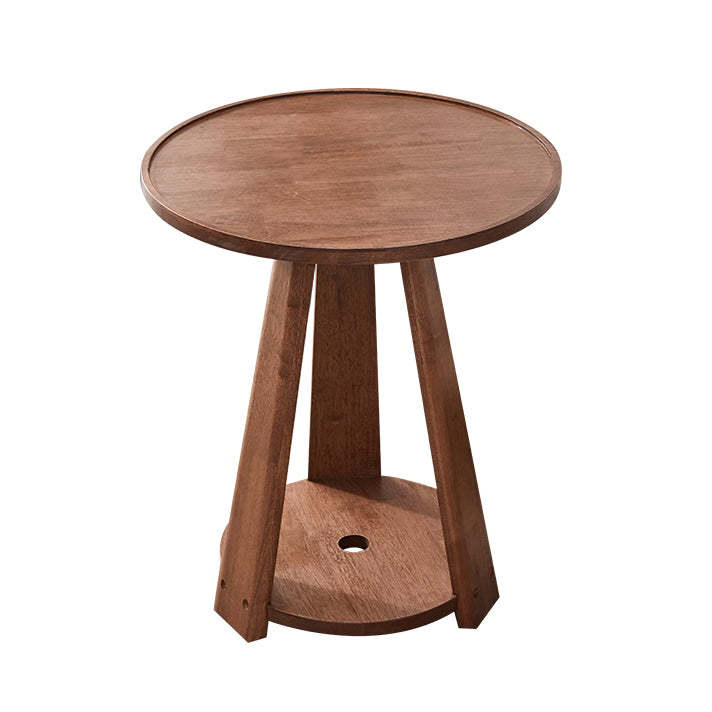 Japanese Geometric Wood Tray-Top Coffee Table 2-Tier