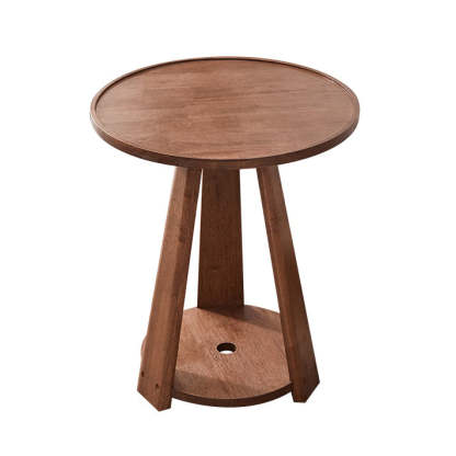 Japanese Geometric Wood Tray-Top Coffee Table 2-Tier