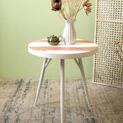 Nordic Engineered Wood Iron-Leg End Table