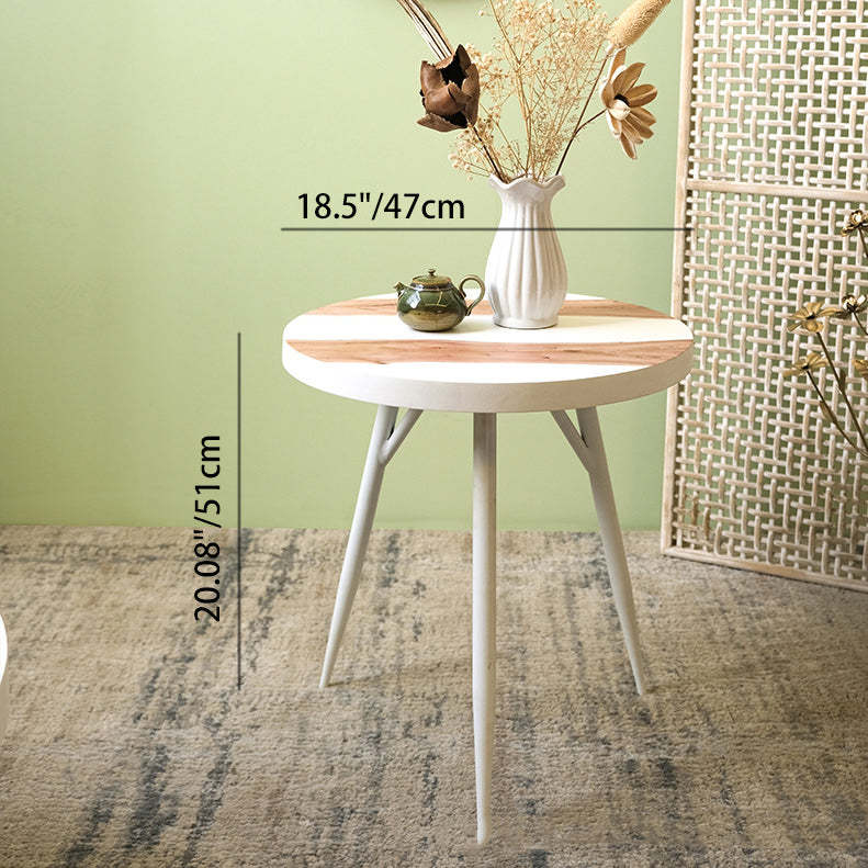 Nordic Engineered Wood Iron-Leg End Table
