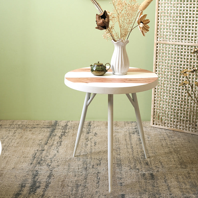 Nordic Engineered Wood Iron-Leg End Table