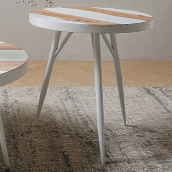Nordic Engineered Wood Iron-Leg End Table