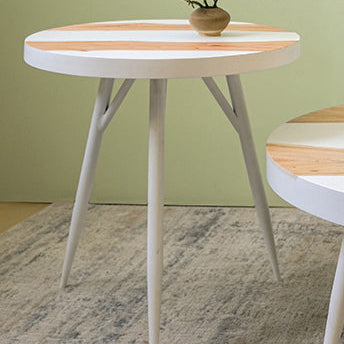 Nordic Engineered Wood Iron-Leg End Table