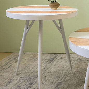 Nordic Engineered Wood Iron-Leg End Table