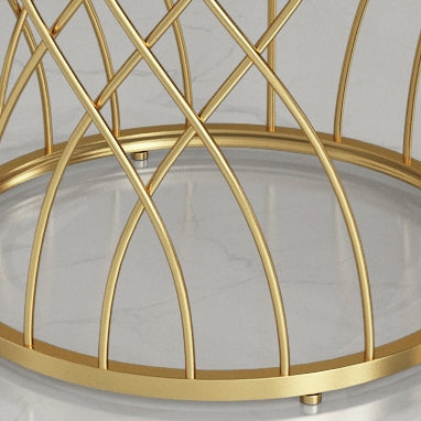 Luxury Marble Metal Round End Table