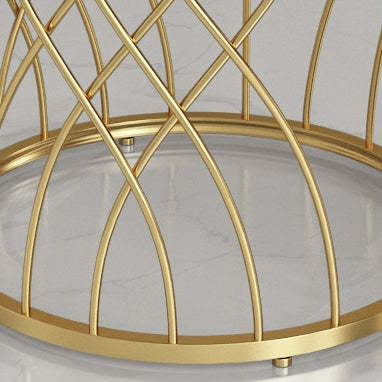 Luxury Marble Metal Round End Table